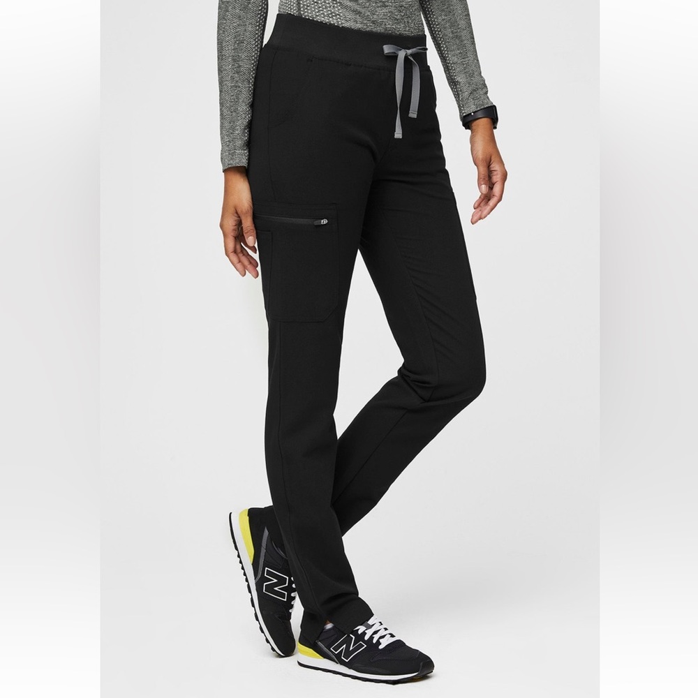 Figs Yola Skinny Black Scrub Pants Med Petite